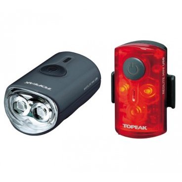 Комплект габаритных фонарей с зарядкой TOPEAK Mini Combo USB, TMS080