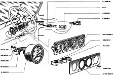Контрольные приборы УАЗ-469, УАЗ-469Б и УАЗ-469БГ, устройство, расположение и назначение