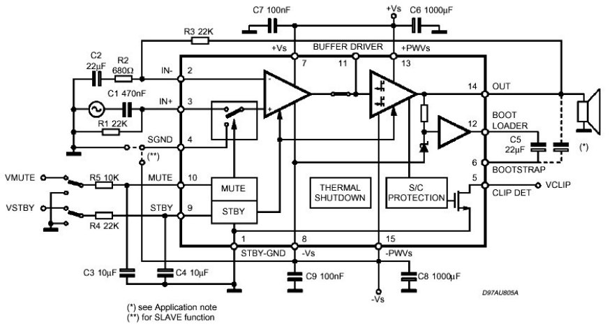 Усилитель мощности tda 7394 схема цоколевка электрические схемы