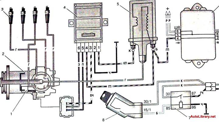 Схема проводки 2109