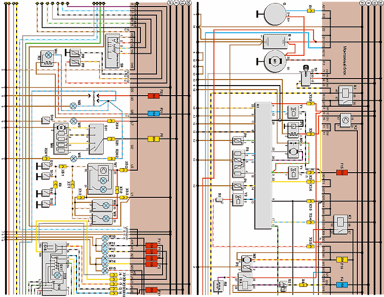 Схема проводки пассат б5