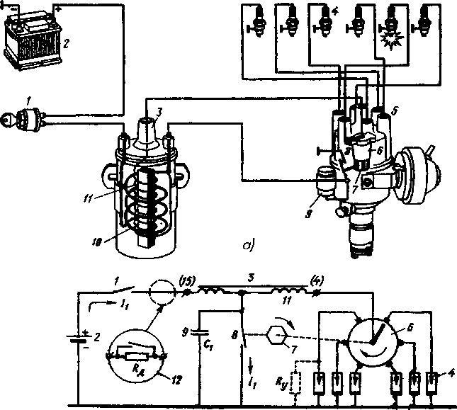 Цветная электросхема для газ-3307 и газ-3309 с описанием.
