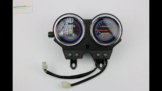 Панель приборов (спидометр) на мотоцикл Viper V150A, ZS150A, видеообзор с размерами