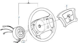 BMW e36: Снятие рулевого колеса и контактного кольца; пайка шлейфа