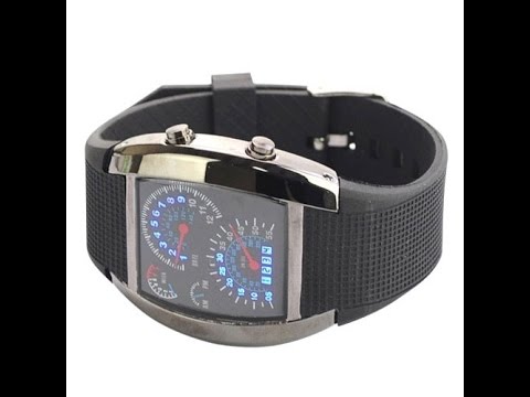 1001206 Наручные часы Led Watch Sport Car в виде спидометра