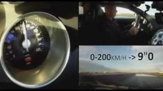 Разгон Bugatti Veyron от 0 до 300 км ч