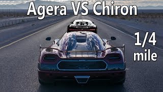 Bugatti Chiron быстрее Koenigsegg Agera RS? 402 метра. 0 - 100.
