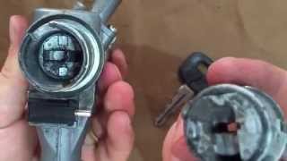 Mercedes Benz W123 (cobra) demontare butuc contact/tumbler ingnition removal