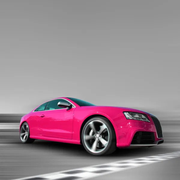Розовый автомобиль — стоковое фото