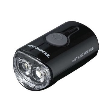 Передний габаритный фонарь с зарядкой TOPEAK WhiteLite Mini USB, черный, TMS079B