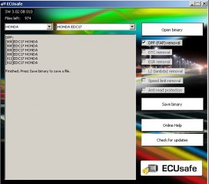 На фото - программа ECUSafe для чип-тюнинга автомобиля, ecuconnections.com