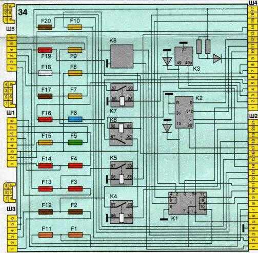 Электросхема поворотников ваз 2110