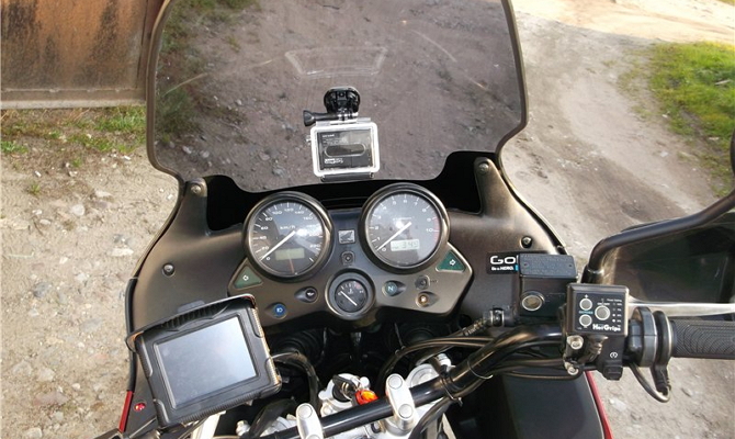 Установка устройства на мотоциклетную раму