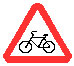 Знак 1.24 Пересечение с велосипедной или велопешеходной дорожкой